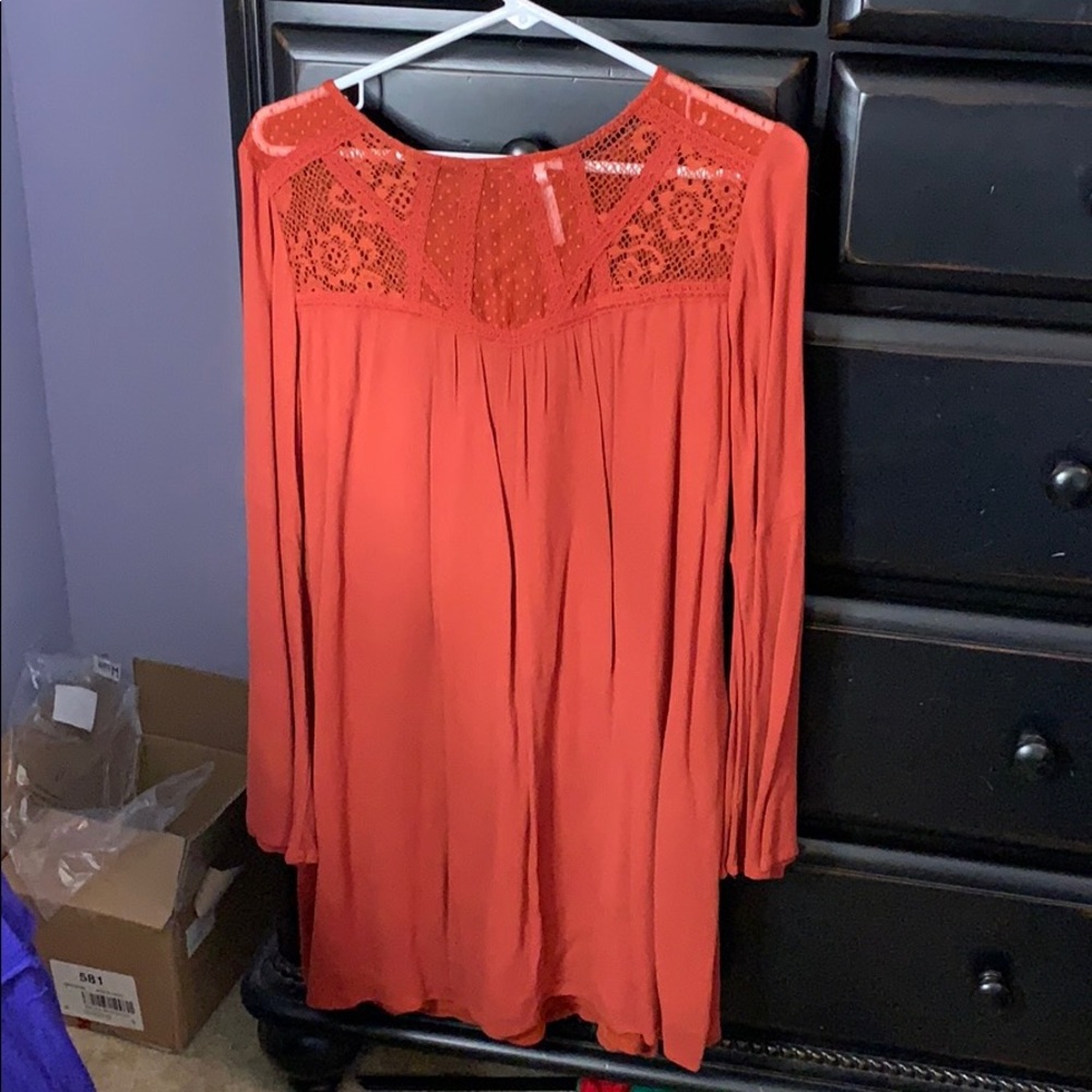 Long sleeve swing dress